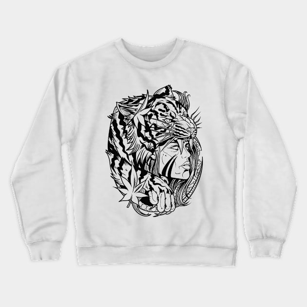 The Tigress Crewneck Sweatshirt by Scottconnick